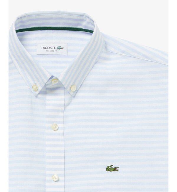 LACOSTE「コットンリネンボーダーシャツ」|シャツ・ブラウス|