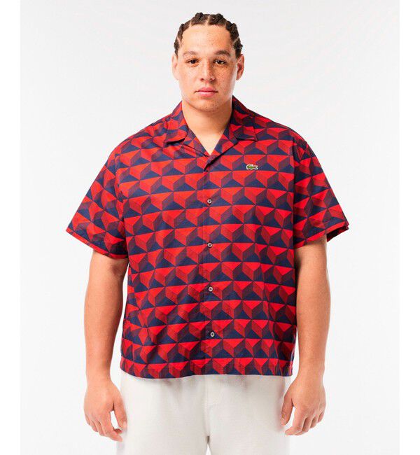 LACOSTE「オーガニックコットン ロバート・ジョージ オールオーバーオープンカラーシャツ」|シャツ・ブラウス|