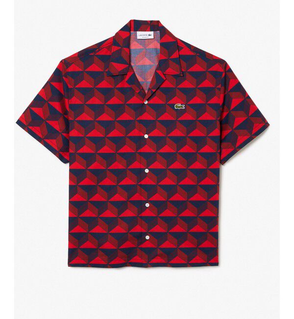 LACOSTE「オーガニックコットン ロバート・ジョージ オールオーバーオープンカラーシャツ」|シャツ・ブラウス|