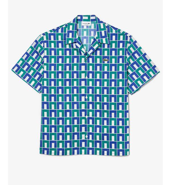 LACOSTE「オーガニックコットン ロバート・ジョージ オールオーバーオープンカラーシャツ」|シャツ・ブラウス|
