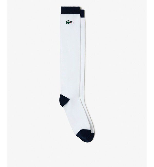 LACOSTE「バイカラーロングゴルフソックス」|ソックス|ホワイト&times;ネイビー