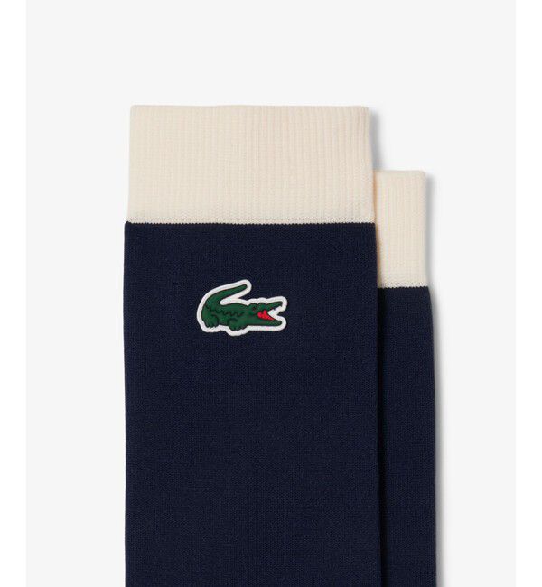 LACOSTE「バイカラーロングゴルフソックス」|ソックス|