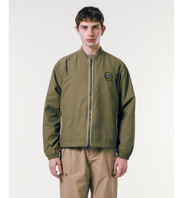 LACOSTE「ライトウェイトボマージャケット」|ブルゾン・スタジャン|モスグリーン