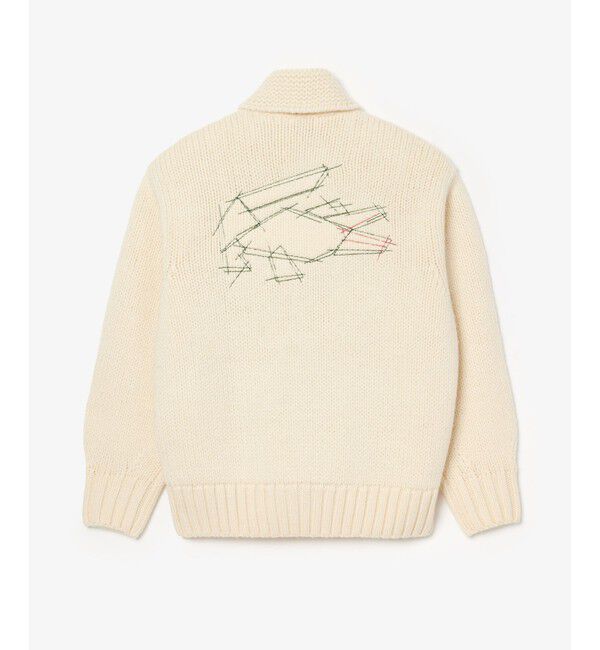 LACOSTE「バックステッチニットジャケット」|ニット・セーター|