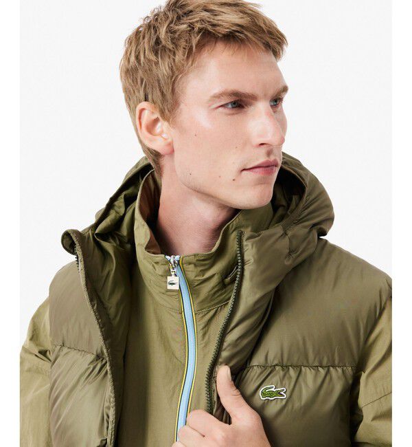 LACOSTE「撥水 バックステッチダウンベスト / スタンドジップダウン」|ダウンベスト・ベスト|