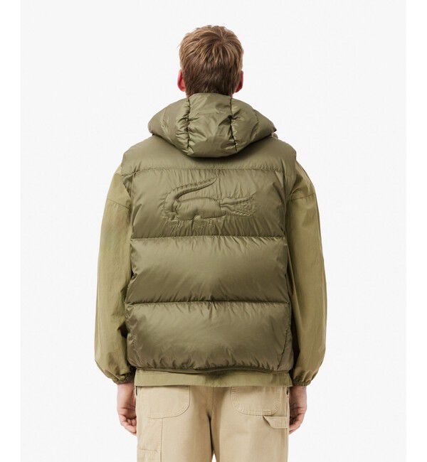LACOSTE「撥水 バックステッチダウンベスト / スタンドジップダウン」|ダウンベスト・ベスト|
