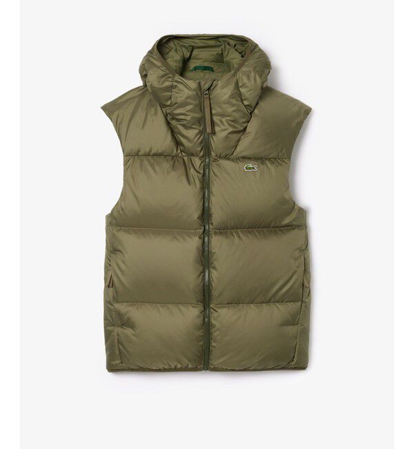 LACOSTE「撥水 バックステッチダウンベスト / スタンドジップダウン」|ダウンベスト・ベスト|