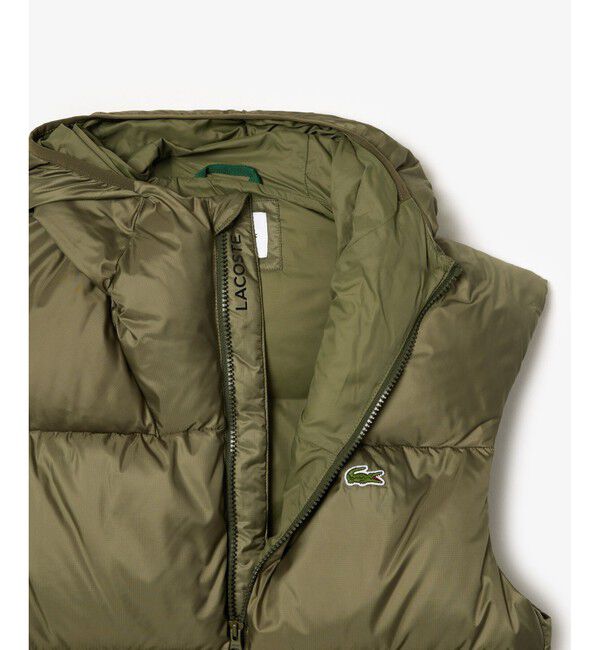LACOSTE「撥水 バックステッチダウンベスト / スタンドジップダウン」|ダウンベスト・ベスト|