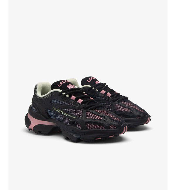 LACOSTE「ウィメンズ L003 2K24 224 2 SFA」|スニーカー|ブラック&times;ピンク