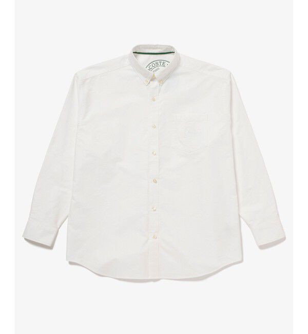 LACOSTE「ヘビーウェイト オーバーサイズ ウォッシュドオックスフォードBD長袖シャツ」|シャツ・ブラウス|