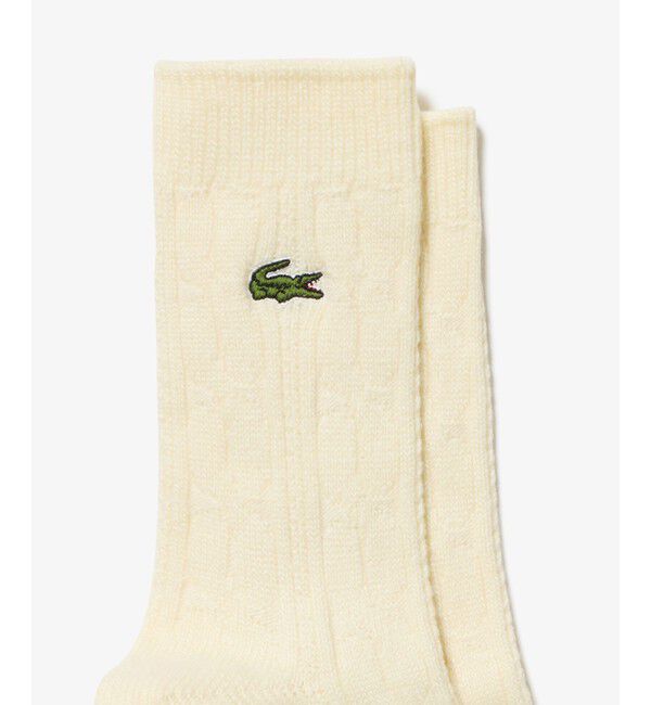 LACOSTE「エッセンシャルケーブルニットウィメンズソックス 22-24cm」|ソックス|