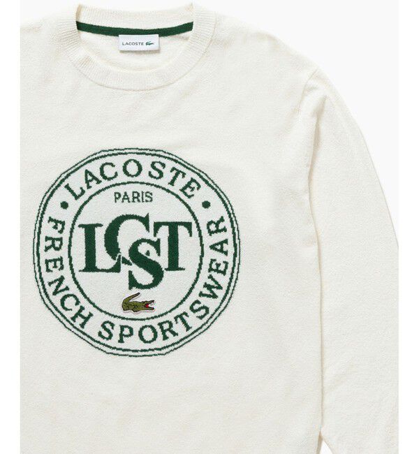 LACOSTE「ナイロン&times;コットン ジャカードグラフィック ニットセーター」|ニット・セーター|