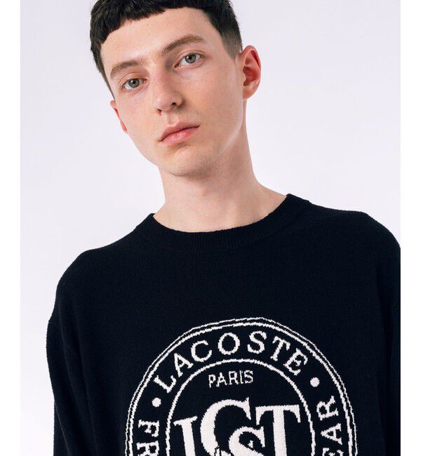 LACOSTE「ナイロン&times;コットン ジャカードグラフィック ニットセーター」|ニット・セーター|