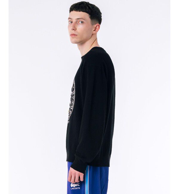 LACOSTE「ナイロン&times;コットン ジャカードグラフィック ニットセーター」|ニット・セーター|