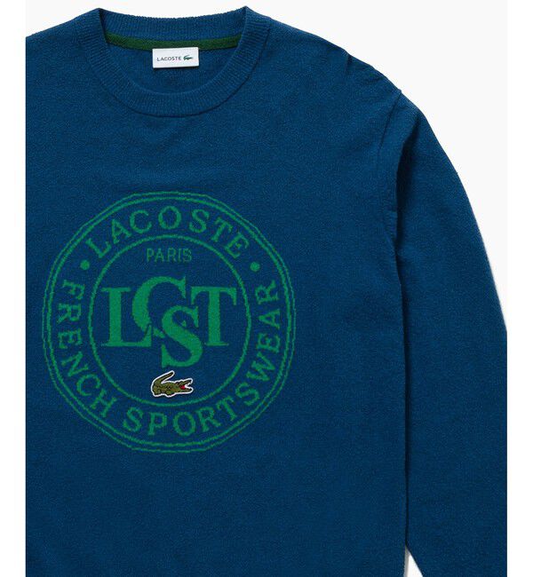LACOSTE「ナイロン&times;コットン ジャカードグラフィック ニットセーター」|ニット・セーター|