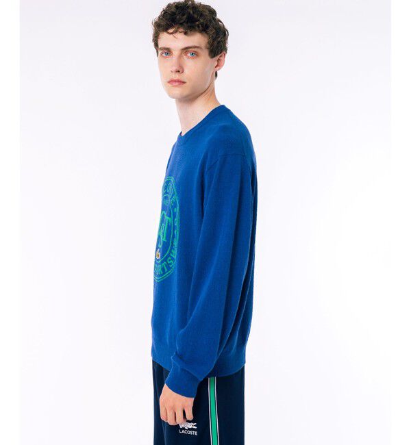 LACOSTE「ナイロン&times;コットン ジャカードグラフィック ニットセーター」|ニット・セーター|