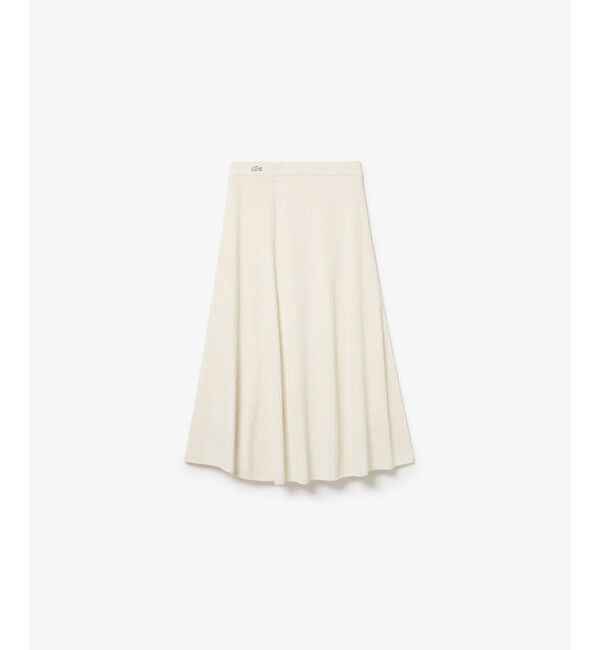 LACOSTE「ボリューム フレア 切り替えリブニットスカート」|スカート|