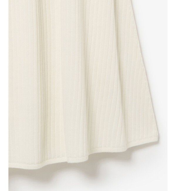 LACOSTE「ボリューム フレア 切り替えリブニットスカート」|スカート|