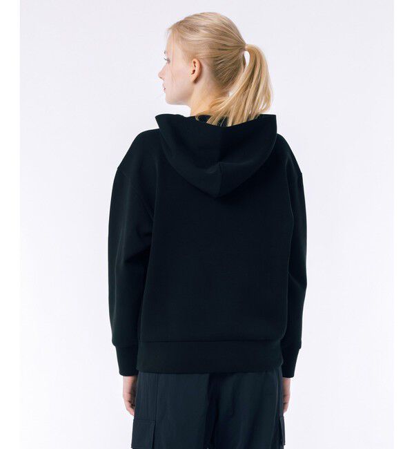 LACOSTE「ブランドネームロゴステッチ クロップド丈 ダブルフェイススウェットフーディー / スウェットパーカー」|パーカー|