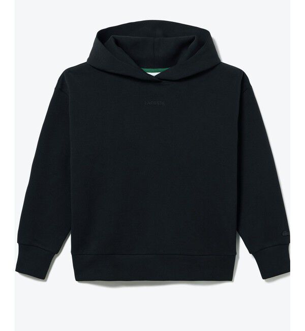 LACOSTE「ブランドネームロゴステッチ クロップド丈 ダブルフェイススウェットフーディー / スウェットパーカー」|パーカー|