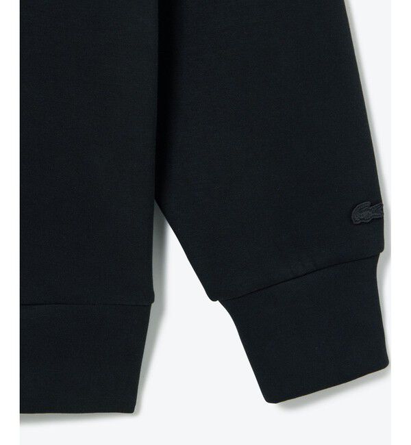 LACOSTE「ブランドネームロゴステッチ クロップド丈 ダブルフェイススウェットフーディー / スウェットパーカー」|パーカー|