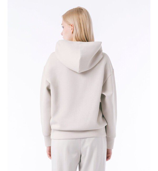 LACOSTE「ブランドネームロゴステッチ クロップド丈 ダブルフェイススウェットフーディー / スウェットパーカー」|パーカー|