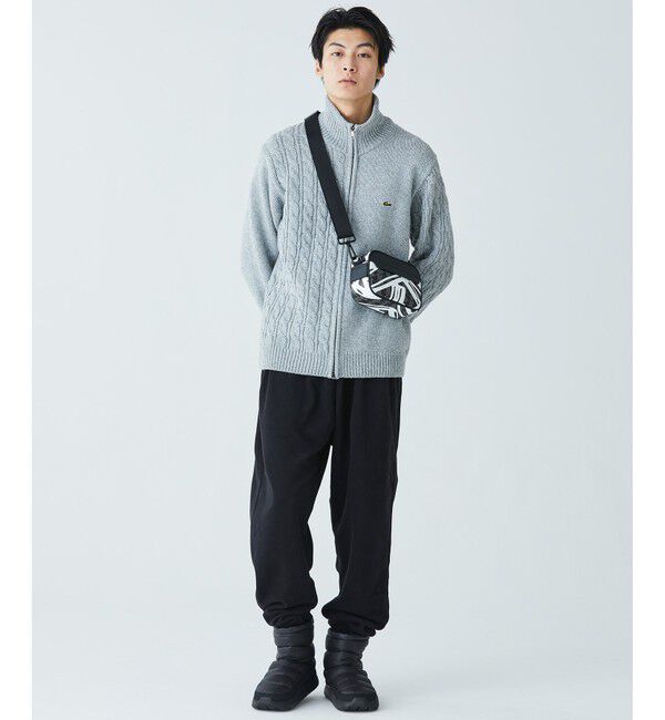 LACOSTE「クレイジーニッティングハイネックジップカーディガン / ダブルジップ ドライバーズニット」|カーディガン|