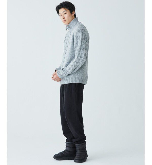 LACOSTE「クレイジーニッティングハイネックジップカーディガン / ダブルジップ ドライバーズニット」|カーディガン|