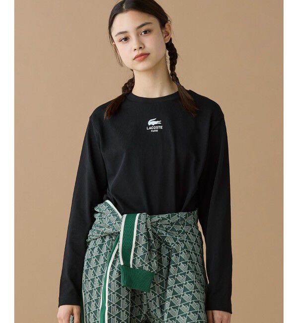 LACOSTE「オーバーサイズ PARISロゴ ヘビーウェイト 長袖Tシャツ / ロンT」|Tシャツ・カットソー|