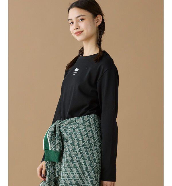 LACOSTE「オーバーサイズ PARISロゴ ヘビーウェイト 長袖Tシャツ / ロンT」|Tシャツ・カットソー|