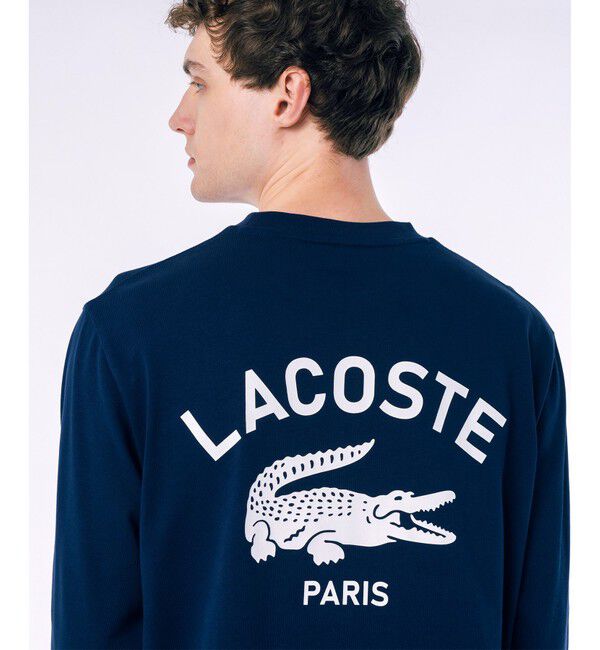 LACOSTE「オーバーサイズ PARISロゴ ヘビーウェイト 長袖Tシャツ / ロンT」|Tシャツ・カットソー|