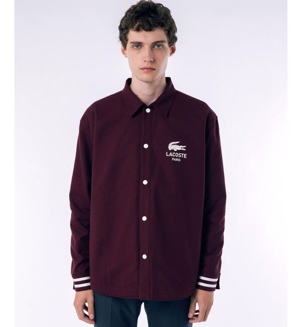 LACOSTE「コーチジャケット&times;バーシティ リバーシブルジャケット」|その他|ワイン