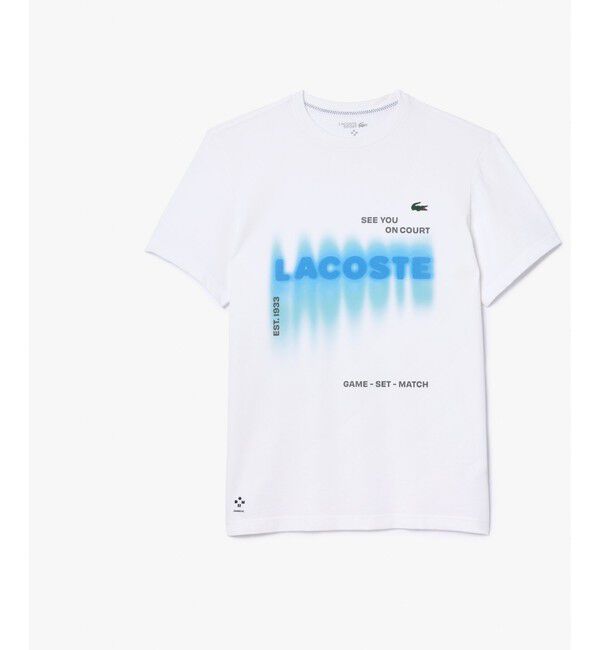 LACOSTE「吸水速乾『ダニール・メドベージェフ』ネームグラフィックTシャツ」|Tシャツ・カットソー|