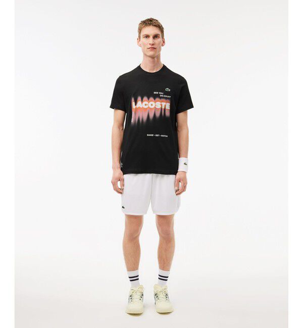 LACOSTE「吸水速乾『ダニール・メドベージェフ』ネームグラフィックTシャツ」|Tシャツ・カットソー|