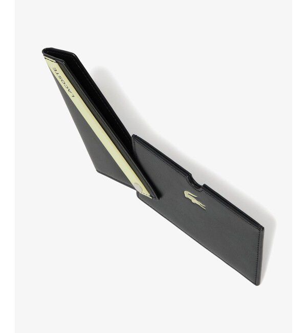 LACOSTE「スライドオープンレザーカードケース」|名刺入れ・カードケース|