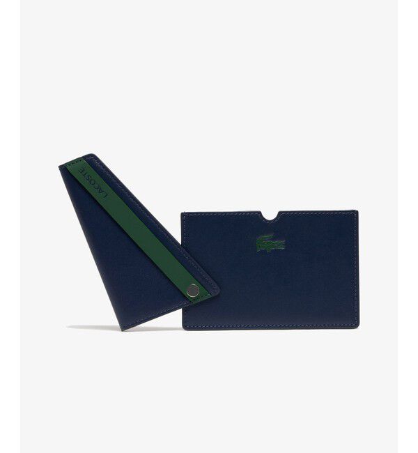 LACOSTE「スライドオープンレザーカードケース」|名刺入れ・カードケース|
