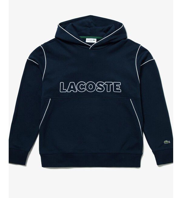 LACOSTE「アウトラインネームステッチスウェットフーディー / 裏パイルスウェットパーカー」|パーカー|