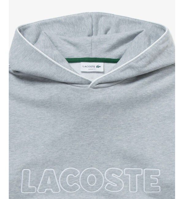 LACOSTE「アウトラインネームステッチスウェットフーディー / 裏パイルスウェットパーカー」|パーカー|