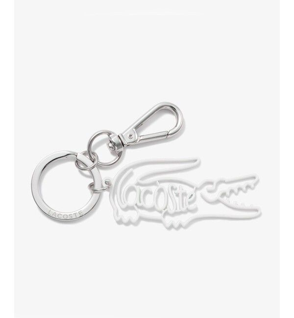 LACOSTE「ネームワニロゴキーホルダー」|チャーム・キーホルダー|ホワイト