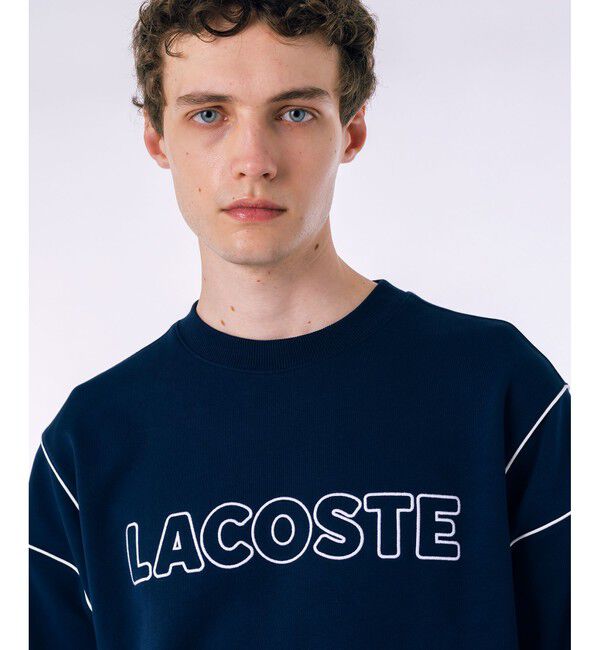 LACOSTE「アウトラインネームステッチクルーネックスウェット トレーナー」|スウェット・ジャージ|