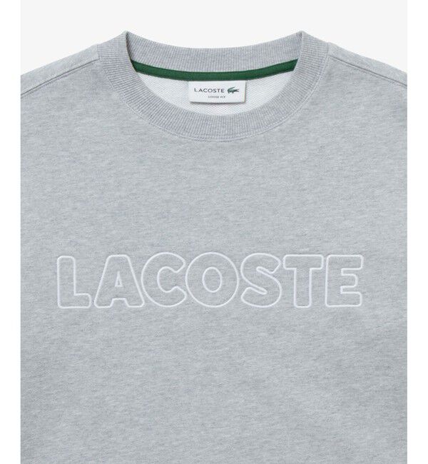 LACOSTE「アウトラインネームステッチクルーネックスウェット トレーナー」|スウェット・ジャージ|