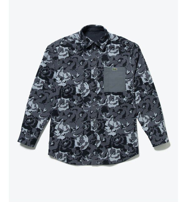 LACOSTE「無地 フラワーカモフラ柄 リバーシブルレギュラーカラーシャツ」|シャツ・ブラウス|