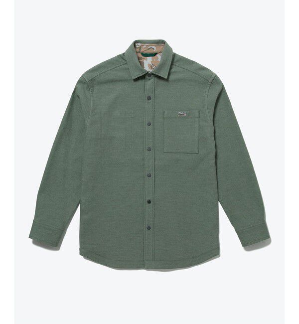 LACOSTE「無地 フラワーカモフラ柄 リバーシブルレギュラーカラーシャツ」|シャツ・ブラウス|