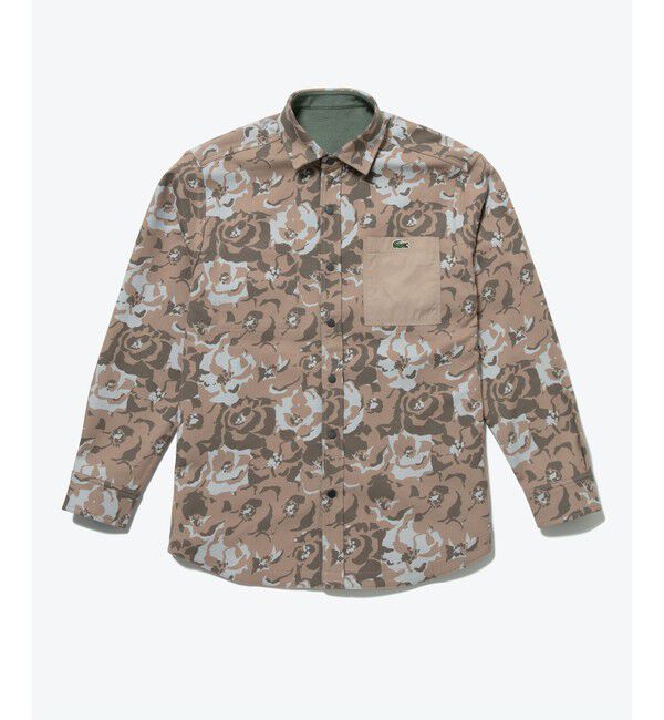 LACOSTE「無地 フラワーカモフラ柄 リバーシブルレギュラーカラーシャツ」|シャツ・ブラウス|