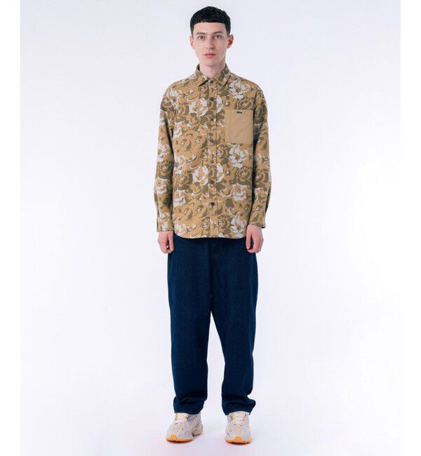 LACOSTE「無地 フラワーカモフラ柄 リバーシブルレギュラーカラーシャツ」|シャツ・ブラウス|