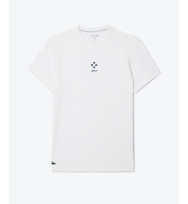 LACOSTE「『ダニール・メドベージェフ』シグネチャープリントドライTシャツ」|Tシャツ・カットソー|ホワイト
