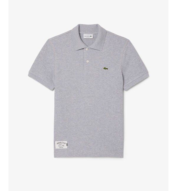LACOSTE「スクエアニットポロシャツ」|ポロシャツ|グレー