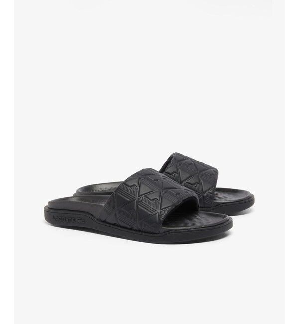 LACOSTE「レディース SERVE SLIDE DUAL」|サンダル|ブラック