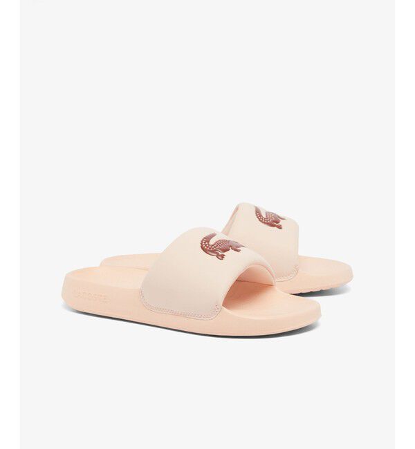 LACOSTE「レディース SERVE SLIDE 1.0 125 1 CFA」|サンダル|ライトピンク