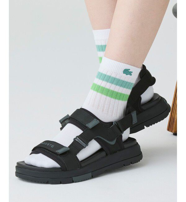 LACOSTE「レディース SURUGA PREMIUM 125 1 CFA」|サンダル|ブラック